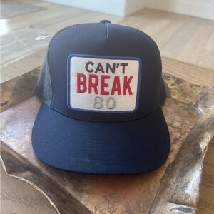 G/Fore Mens Navy Blue Can't Break 80 Patch Trucker Hat Cap Golf Adjustable